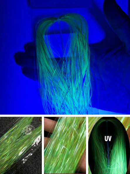 Eagenset Çapari Poşet Sim Ultraviyole Uv Neon Yeşil Balık Sırtı Kırçıl 1 mm 35 Metre - 6