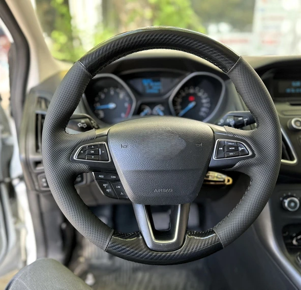 FOCUS 3,5 Araca Özgü Dikmeli Direksiyon Kılıfı F1 OLMAYAN DİREKSİYONA UYGUNDUR ürün görseli