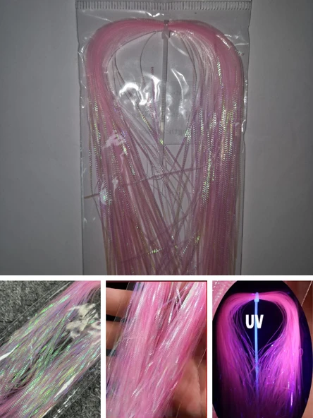 Eagenset Çapari Poşet Sim Ultraviyole Uv Neon Açık Pembe Balık Sırtı Kırçıl 1 mm 35 Metre - Resim 3
