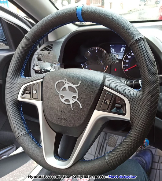 Hyundai Accent Blue Araca Özgü Dikmeli Direksiyon Kılıfı ürün görseli
