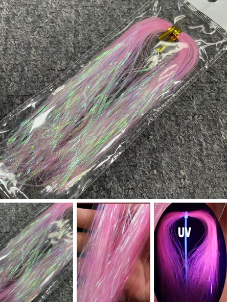 Eagenset Çapari Poşet Sim Ultraviyole Uv Neon Açık Pembe Balık Sırtı Kırçıl 1 mm 35 Metre - Resim 2