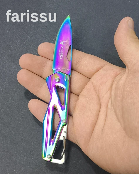 Alaska Mini Gökkuşağı Katlanır Çakı - Ultra Kompakt, Şık ve Çok Amaçlı Cep Bıçağı - 8