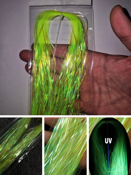 Eagenset Çapari Poşet Sim Ultraviyole Uv Neon Sarı Balık Sırtı Kırçıl 1 mm 35 Metre - Resim 4