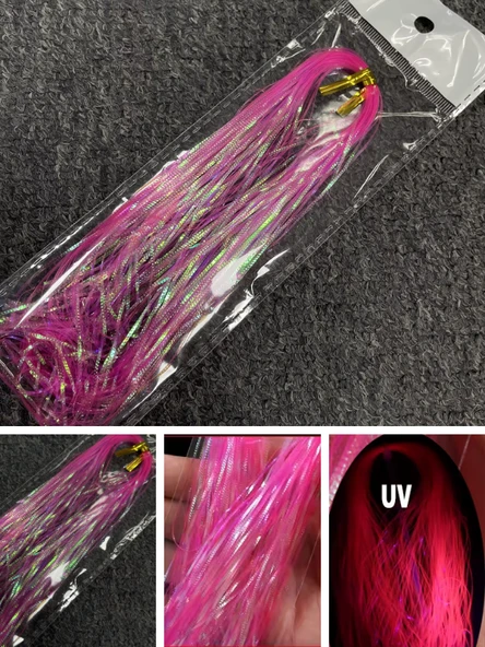 Eagenset Çapari Poşet Sim Ultraviyole Uv Neon Koyu Pembe Balık Sırtı Kırçıl 1 mm 35 Metre - Resim 2