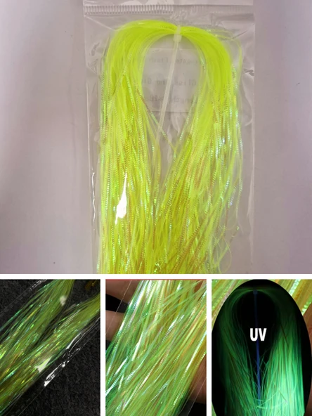 Eagenset Çapari Poşet Sim Ultraviyole Uv Neon Sarı Balık Sırtı Kırçıl 1 mm 35 Metre - Resim 3