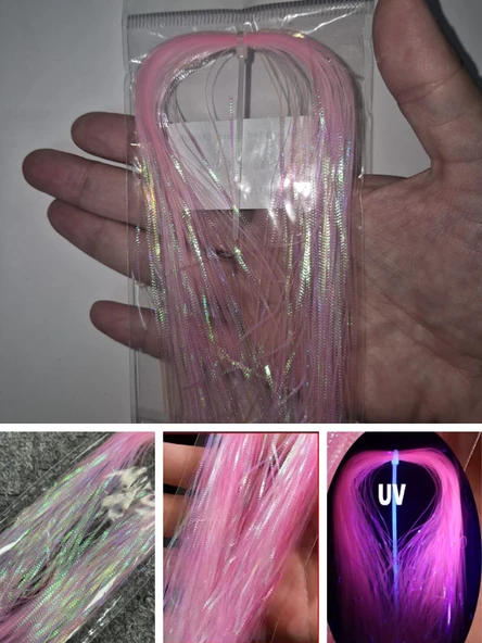 Eagenset Çapari Poşet Sim Ultraviyole Uv Neon Açık Pembe Balık Sırtı Kırçıl 1 mm 35 Metre - Resim 4