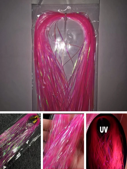 Eagenset Çapari Poşet Sim Ultraviyole Uv Neon Koyu Pembe Balık Sırtı Kırçıl 1 mm 35 Metre - Resim 3