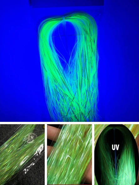 Eagenset Çapari Poşet Sim Ultraviyole Uv Neon Yeşil Balık Sırtı Kırçıl 1 mm 35 Metre - 5