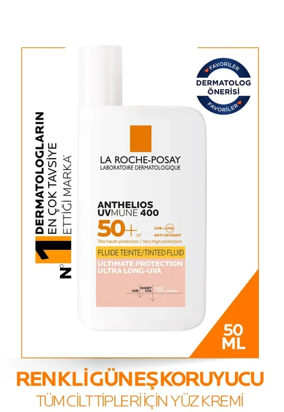La Roche Posay Anthelios Uvmune Fluid Tinted Güneş Kremi Spf50+ 50 Ml