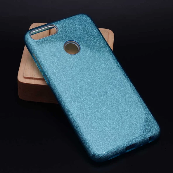 Huawei P Smart Kılıf Zore Shining Simli Silikon Kılıf - Resim 6