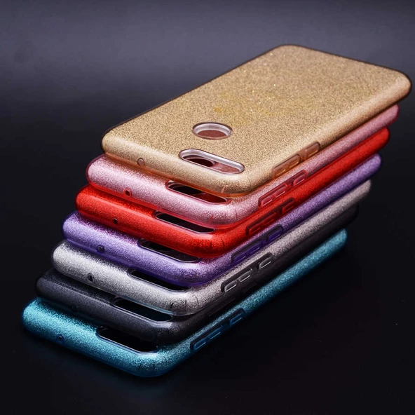 Huawei P Smart Kılıf Zore Shining Simli Silikon Kılıf - Resim 11