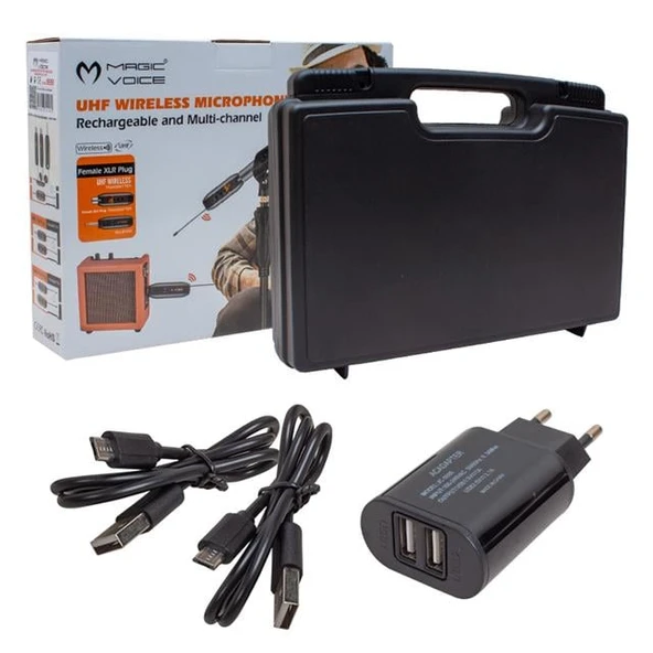 Magicvoice Mv-19593 UHF Kablosuz Mikrofon ve Amfi Aksesuar Set - 3