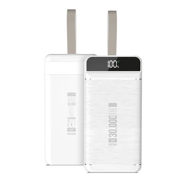 Powerway QC30 30000 Mah Di̇ji̇tal Göstergeli Ekran Powerbank - Resim 2