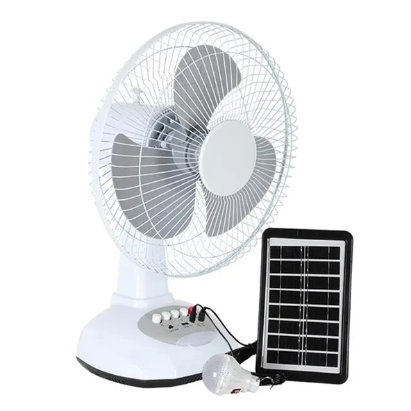 PowerMaster PM-22009 3 Kademeli Şarjlı - Solarlı Fan Vantilatör Ampul - Ledli - Powerbank - 3