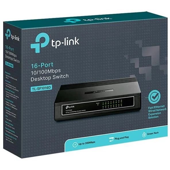 TP-Link TL-SF1016D 16 Port 10-100 Mbps Ethernet Switch - 5