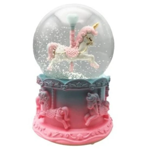 Atlı Karınca Tasarımlı Renk Değiştiren Müzikli Işıklı Kar Küresi Klasik Müzikli Kar Küresi - Resim 4