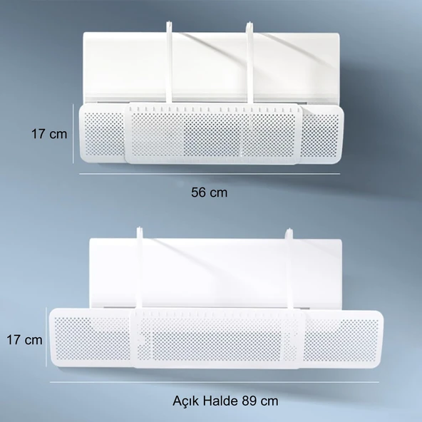 TriLine Split Klima Çarpma Önleyici Hava Kalkanı Ayarlanabilir Delikli Klima Siperliği Aparatı - Resim 4