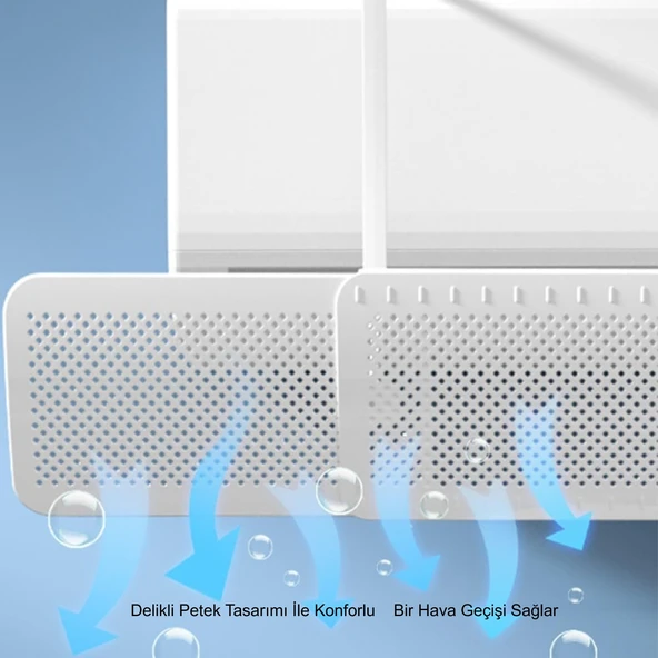 TriLine Split Klima Çarpma Önleyici Hava Kalkanı Ayarlanabilir Delikli Klima Siperliği Aparatı - Resim 5