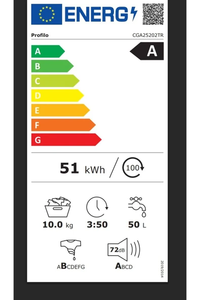 Profilo Premium Set 10 Kg Çamaşır (CGA25202TR) + 10 Kg Kurutma (KM10610CTR) - 6