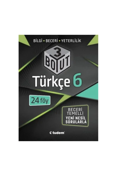 Tudem 6.Sınıf Türkçe 3 Boyut ürün görseli