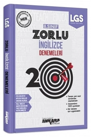 Ankara 8. Sınıf İngilizce 20 Zorlu Deneme