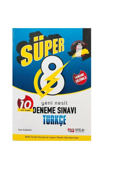 Nitelik 8.Sınıf Türkçe 10 Deneme Sınavı ürün görseli