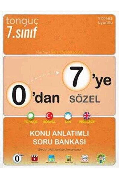 Tonguç 7.Sınıf Sözel Konu Anlatımlı Soru Bankası