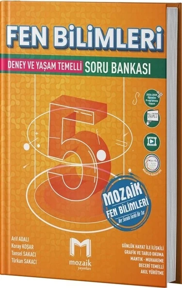 Mozaik 5.Sınıf Fen Bilimleri Deney Ve Yaşam Temelli Soru Bankası ürün görseli