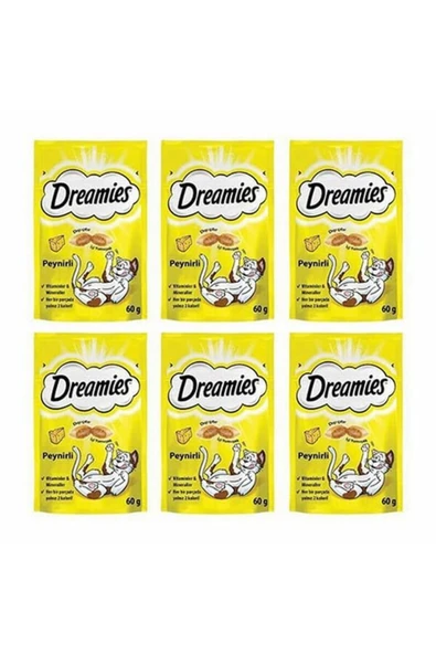 Dreamies Peynirli Kedi Ödül Maması 60 gr x 6 Adet - 1