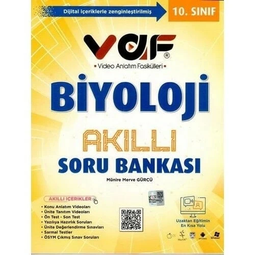10.Sınıf Vaf Biyoloji Akıllı Soru Bankası Vaf Yaınları ürün görseli 1