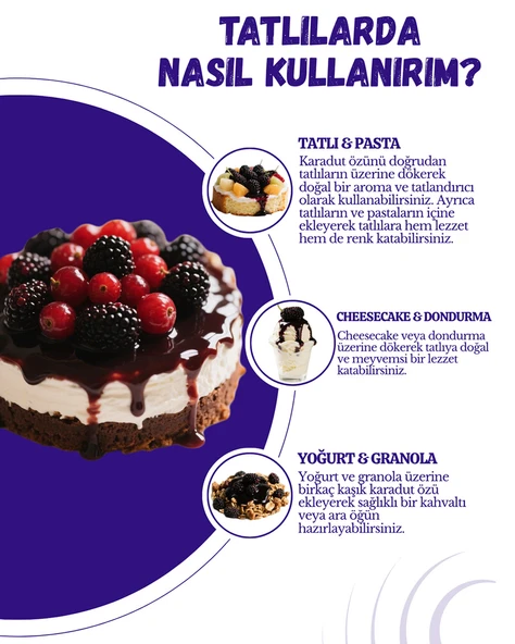 Karadut Özü Şeker İlavesiz Soğuk Sıkım 640 Gr - 4