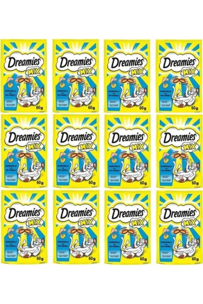 Dreamies Mix Somon Balıklı Ve Peynirli Kedi Ödülü 60 gr (12 ADET) - 1