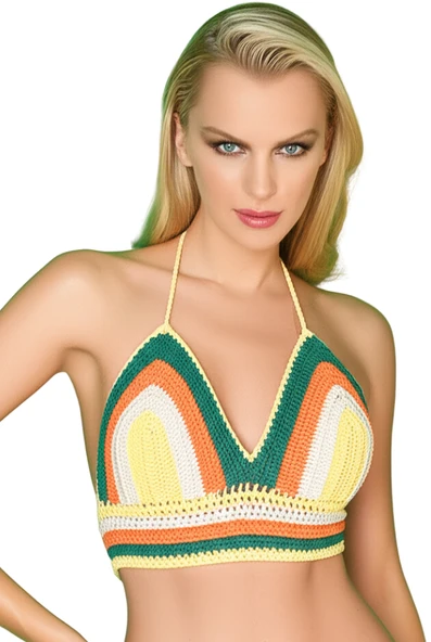 Sarı Gri Büstiyer - 2