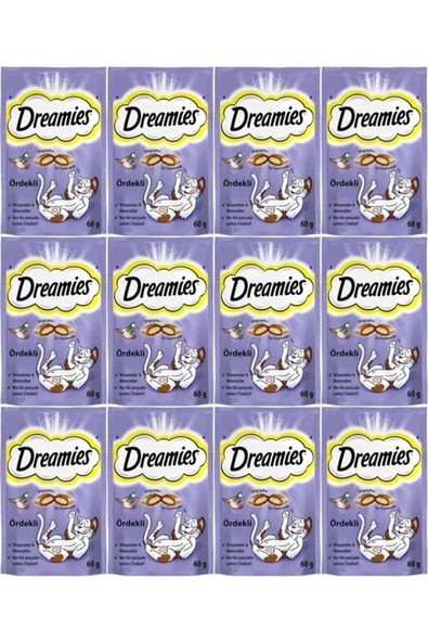 Dreamies Ördekli Kedi Ödül Maması 60 gr x 12 Adet - 1