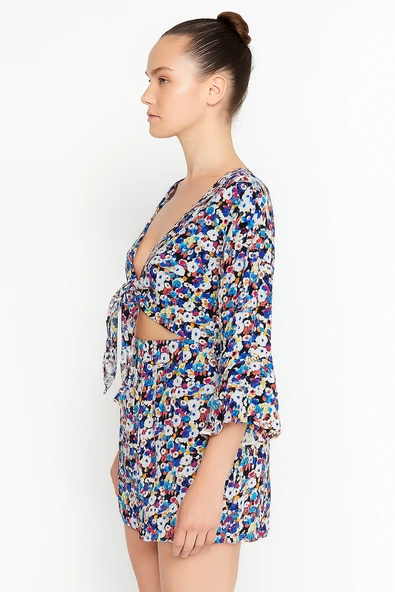 Sarı Gri Yazlık Elbise Kombin - 4