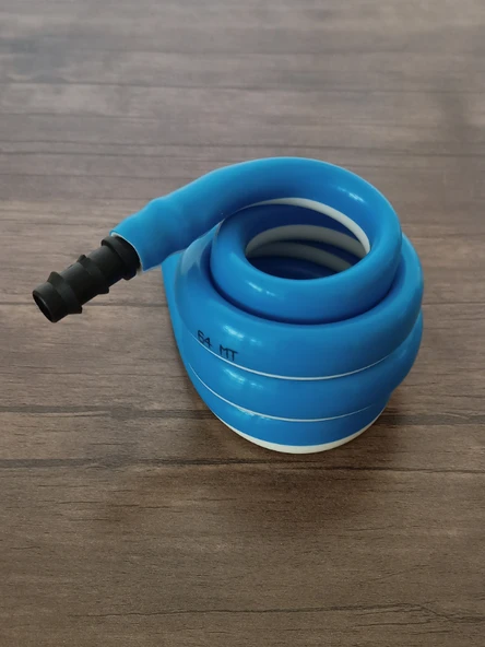 Wc Hortummatik Spiral Taharet Hortumu (Mavi-Beyaz) - 2