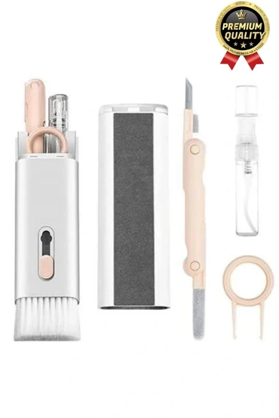 Çok Fonksiyonlu Silikon Uçlu 7 in 1 Bilgisayar Ekranı Kulaklık Airpods Klavye Telefon Temizleme Kiti - 2
