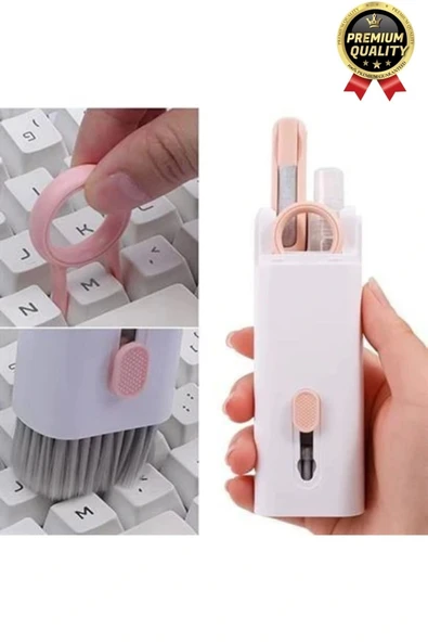 Çok Fonksiyonlu Silikon Uçlu 7 in 1 Bilgisayar Ekranı Kulaklık Airpods Klavye Telefon Temizleme Kiti - 5