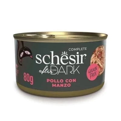 Schesir After Dark Pate Tavuklu ve Sığır Etli Yetişkin Kedi Konservesi 80 Gr ürün görseli 1