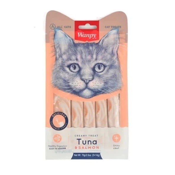 Wanpy Ton Balıklı ve Somonlu Krema Kedi Ödülü 25x14 Gr - 1