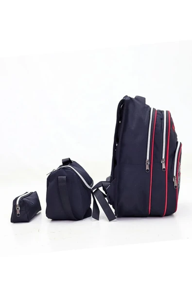 Lugmo 3 Lü Ortaokul Çanta Seti İlkokul Çantası Komple Astarlı Örümcek Adam - 3