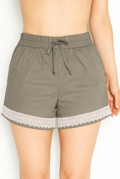 Sarı Gri Yazlık Haki Şort