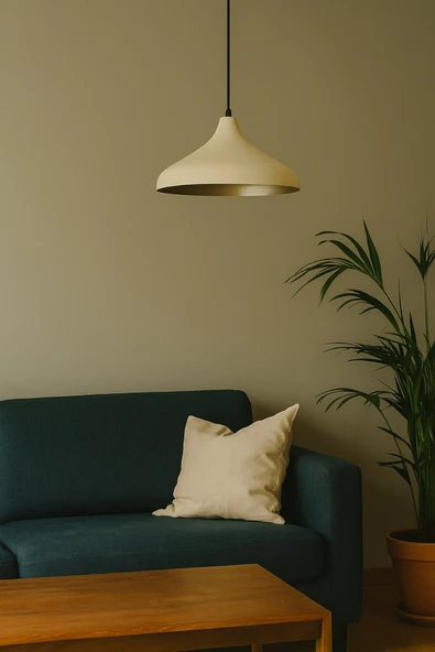 LEGACY  Nil Krem Renk Özel Tasarım Modern Dekoratif Cafe Sarkıt Cafe - Mutfak Tekli Avize ürün görseli