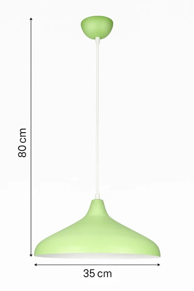 LEGACY  Nil Yeşil Içi Beyaz Renk Özel Tasarım Modern Dekoratif Cafe Sarkıt Cafe - Mutfak Tekli Avize - Resim 2