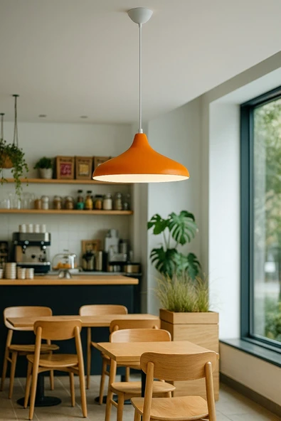 LEGACY  Nil Turuncu Renk Özel Tasarım Modern Dekoratif Cafe Sarkıt Cafe - Mutfak Tekli Avize ürün görseli