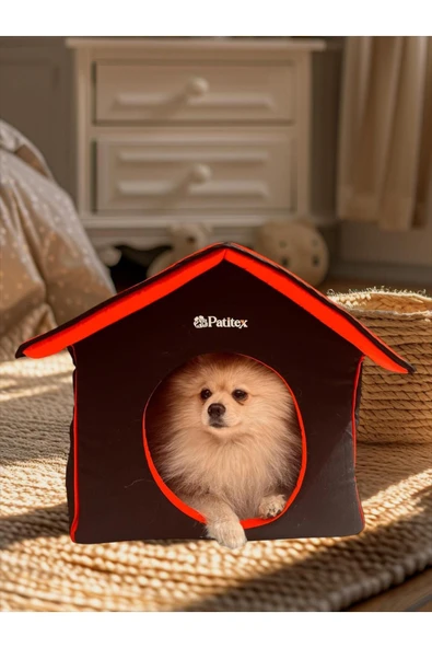 PATİTEX Kedi Kulübeleri - Köpek Kulübeleri - Yıkanabilir Yatak - Kalın Süngerli- Gabardin Kumaş