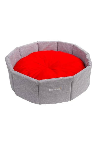 PATİTEX Simit Kedi Yatak- Simit Kopek Yatak- Sıvı Geçirmez- Kedi Köpek Yatağı Minderli -iç Mekan Yatak - 5