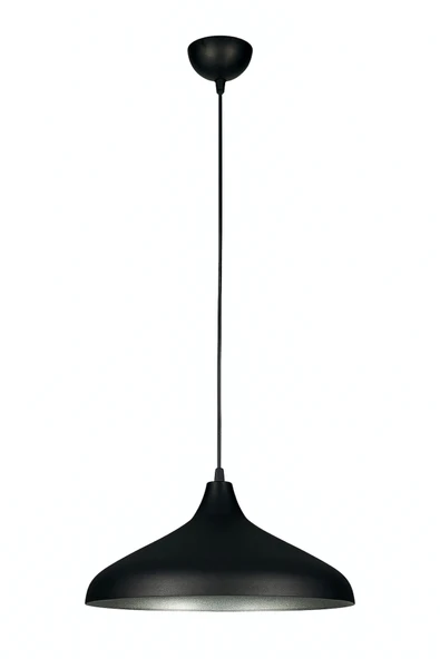 LEGACY  Nil Siyah Içi Gümüş Renk Özel Tasarım Modern Dekoratif Cafe Sarkıt Cafe - Mutfak Tekli Avize - Resim 4