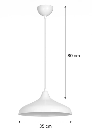 LEGACY  Nil Beyaz Renk Özel Tasarım Modern Dekoratif Cafe Sarkıt Cafe - Mutfak Tekli Avize - Resim 2