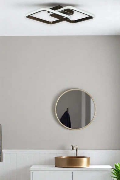 LEGACY  Kira Modern Tasarım Bronz Renk Salon - Mutfak - Hol Beyaz Led 2 Li Avize ürün görseli